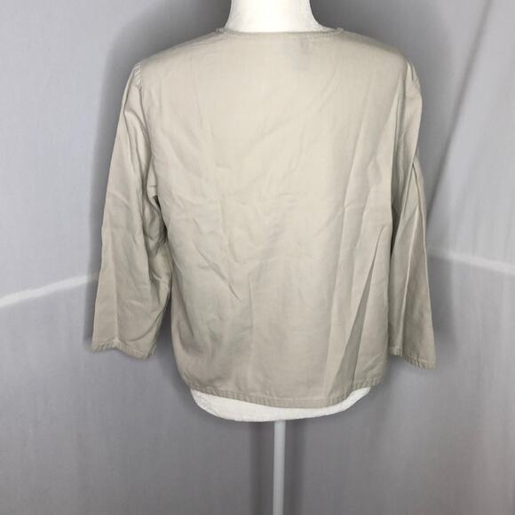 Eileen fisher tan zip up jacket - Picture 2 of 4